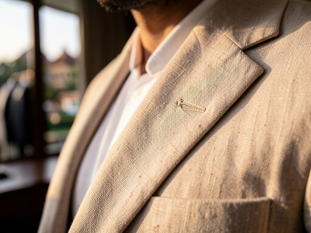 Distinguished Indonesian man in tailored linen suit