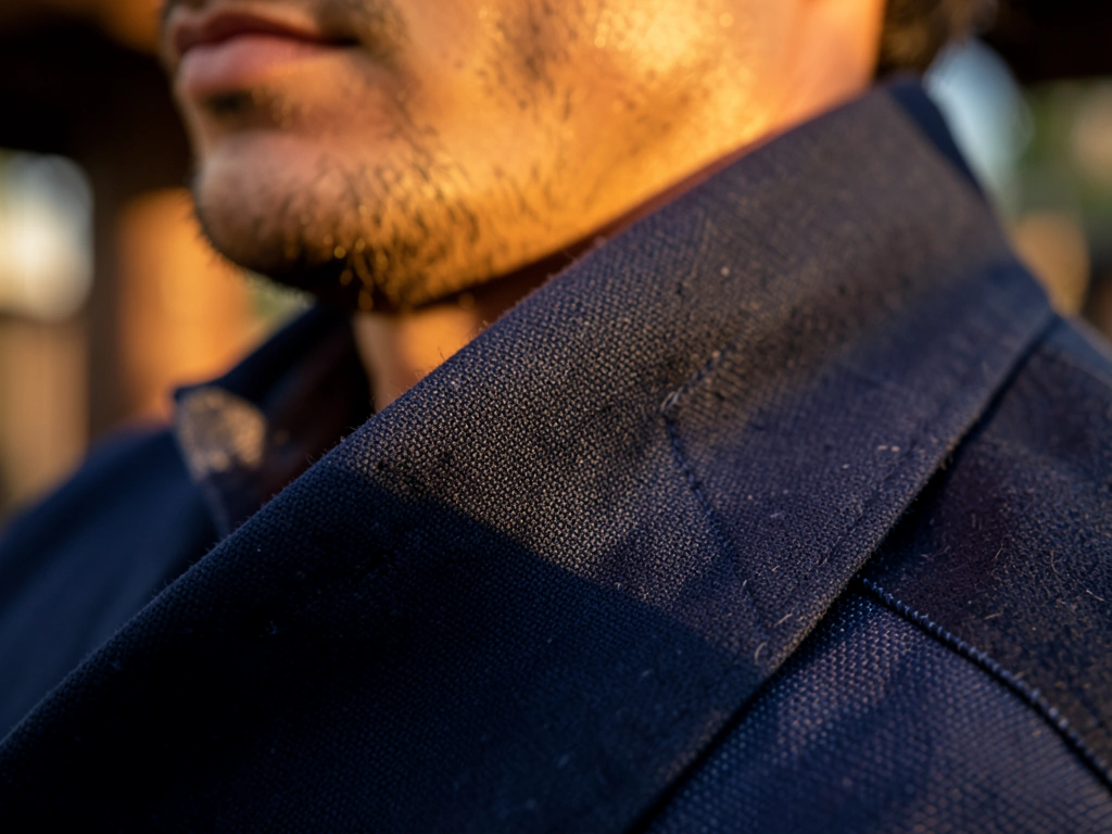 Tropical weight wool detail